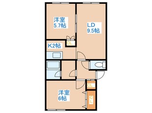 レオ西町の物件間取画像